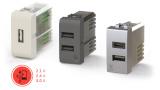 4box, caricatore USB fino 3.0 A su singolo modulo: per serie civili BTicino, Vimar e Gewiss