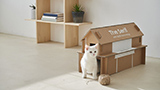 Una casetta per il gatto dalla confezione delle TV, l'idea ecologica di Samsung