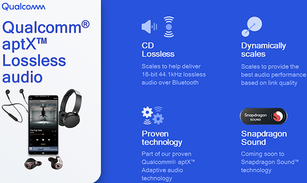 Qualcomm Snapdragon Sound LossLess CD Quality Bluetooth