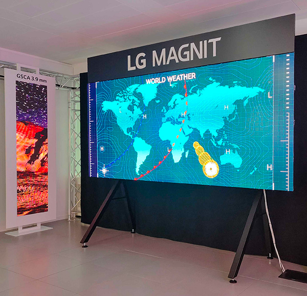 LG MAGNIT All-in-One (modello LAAA) da 136 pollici con pixel pitch da 1,5 mm