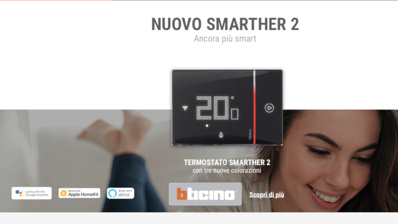 Termostato connesso Smarther2 with Netatmo sabbia BTICINO Xm8002