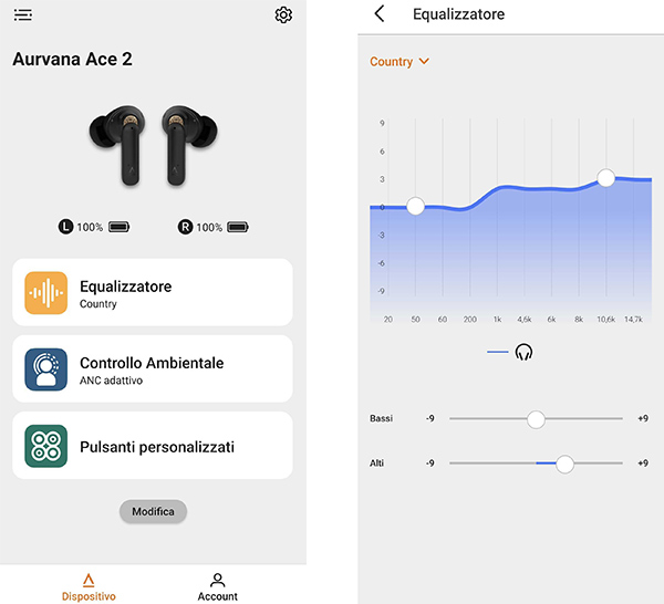 Creative Aurvana Ace 2: xMEMS e diaframma dinamico insieme app di controllo