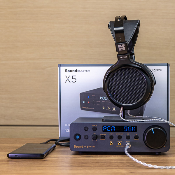 Creative Sound Blaster X5 recensione cuffie Hifiman HE-560